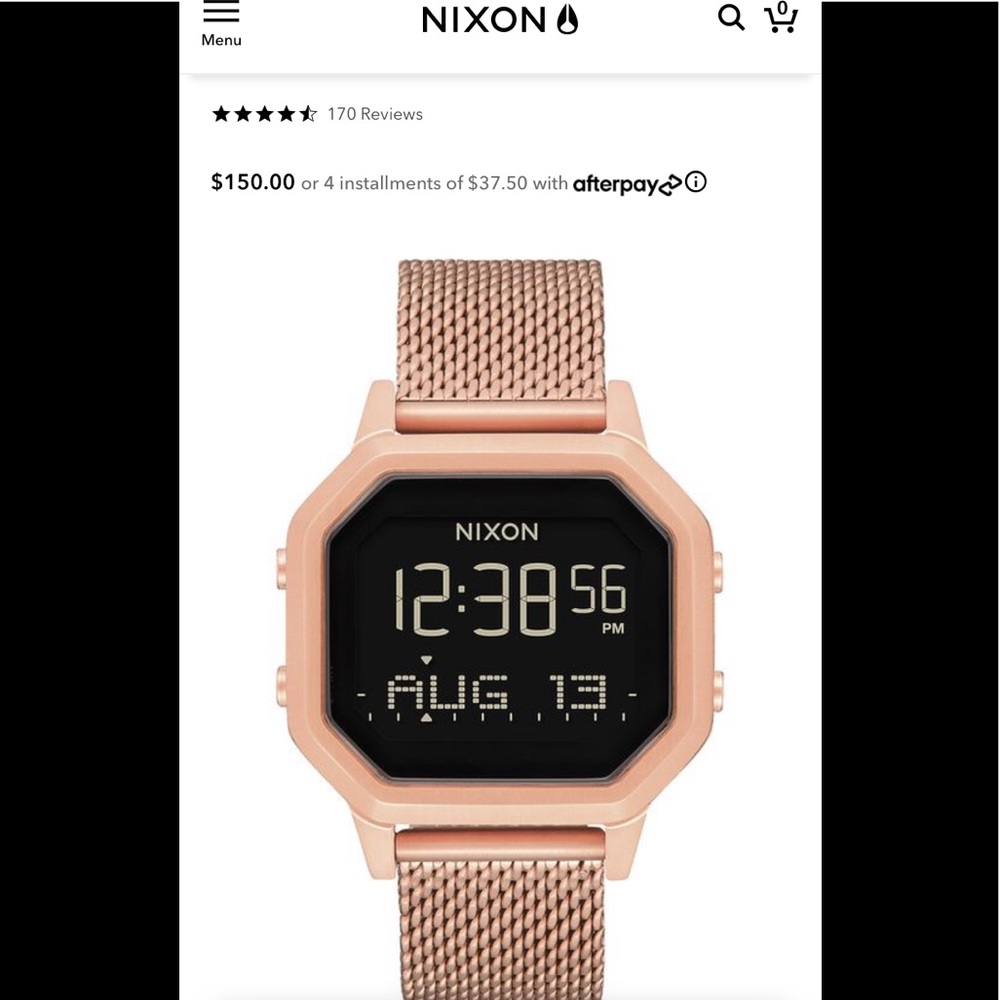 Rose gold Nixon. Like new